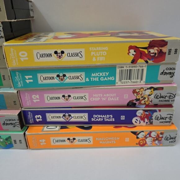 Huge Lot of 12 VTG Disney Cartoon Classic VHS Tapes Mickey, Goofy, Donald - Picture 3 of 6